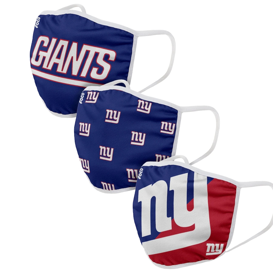  New York Giants Adult Face Covering 3-PackDust mask with filter